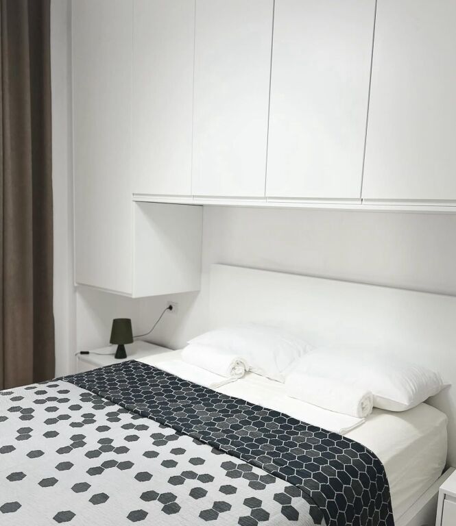 Apartment 1+1 for rent  Address: 5 Maji  Furnished  1st floor  Price 500 thousand lek  Extra parking 100 thousand lek