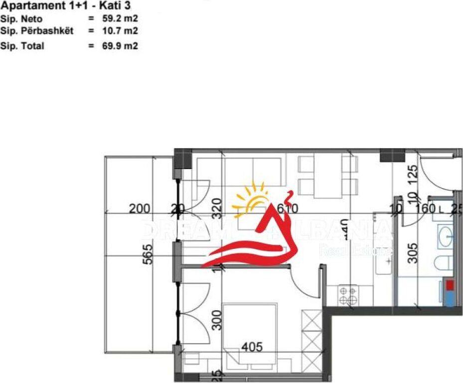 1+1 Apartments for sale at Viva Residence near Globe, Tirana (ID 41111531)