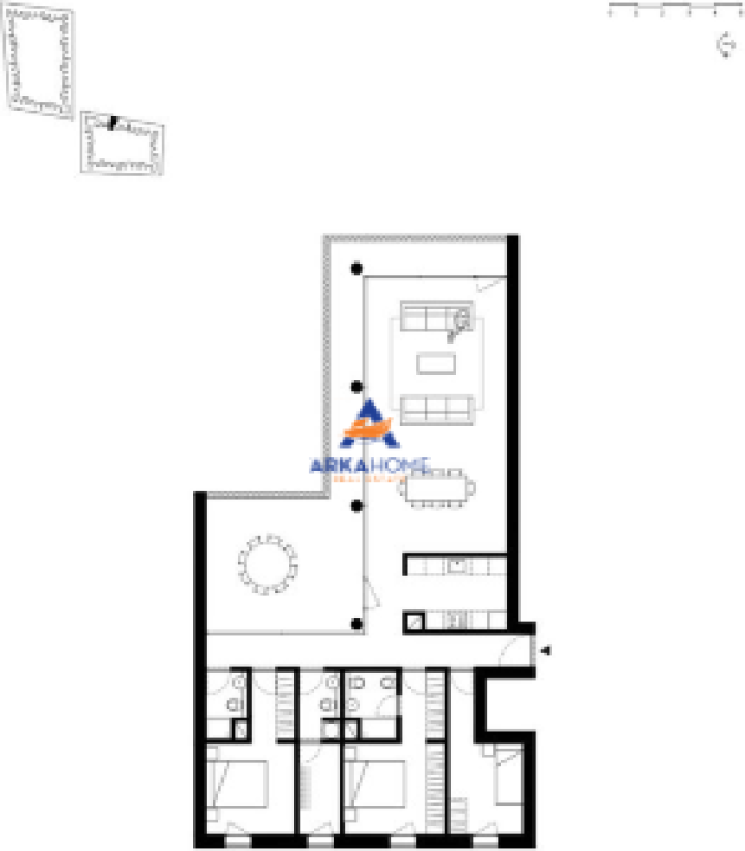 IN VENDITA APPARTAMENTO 3+1+BALCONE "MJULL BATHORE ,LONG HILL RESIDENCE" 408.250 EURO (TRATTABILE)