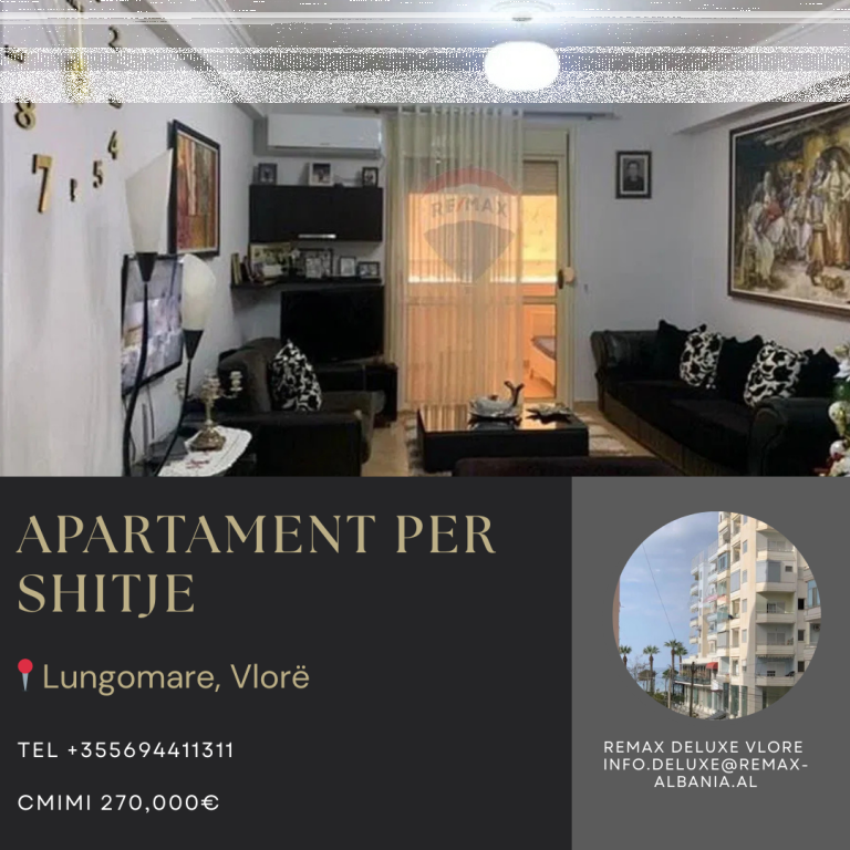 Appartamento 2+1 con Garage in Vendita a Lungomare, Vlorë