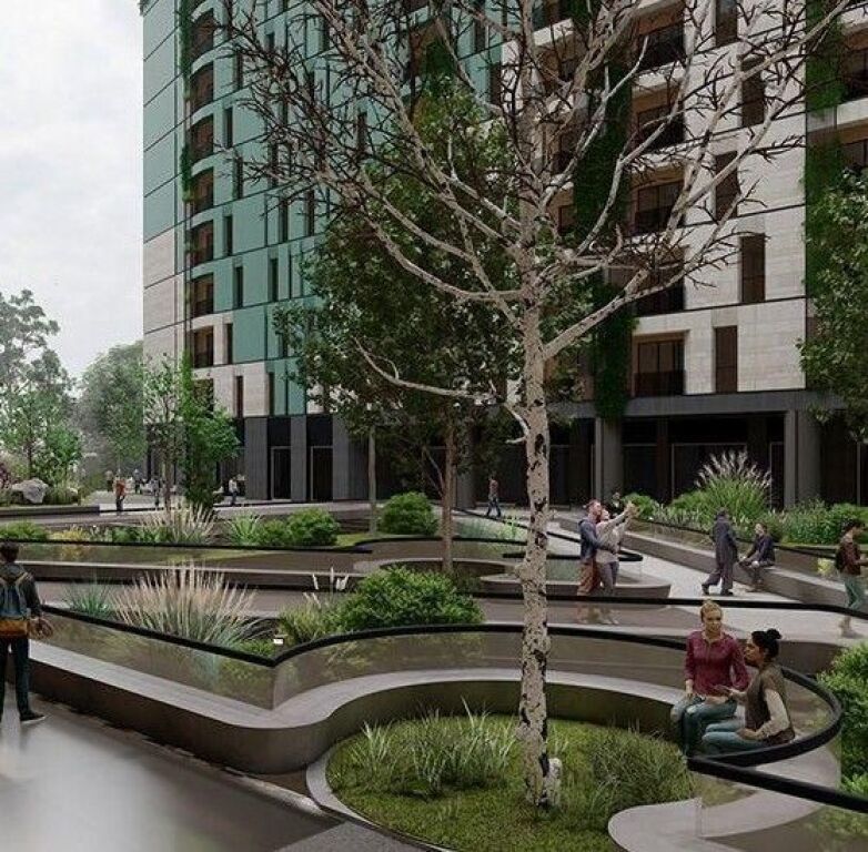 Apartment 2+1 + 2 bathrooms & 2 balconies for sale RiverSide residence, former park