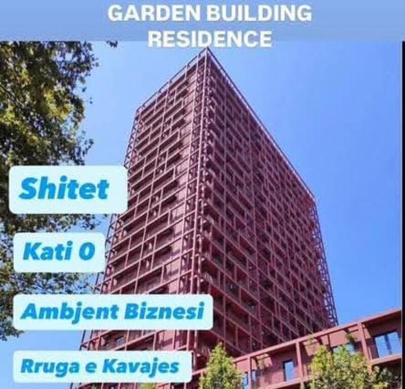 OCCASION Business Premises 62m2 for sale at Tirana Garden Building one of the most sought-after areas in Tirana !! Floor 0  250,000€