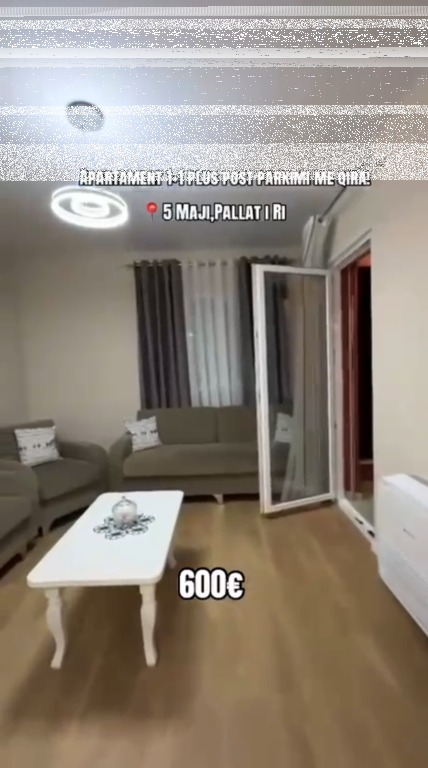 Apartament 1+1+ post parkimi per qira 5 Maji !
