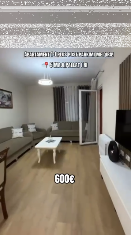 Apartament 1+1+ post parkimi per qira 5 Maji !
