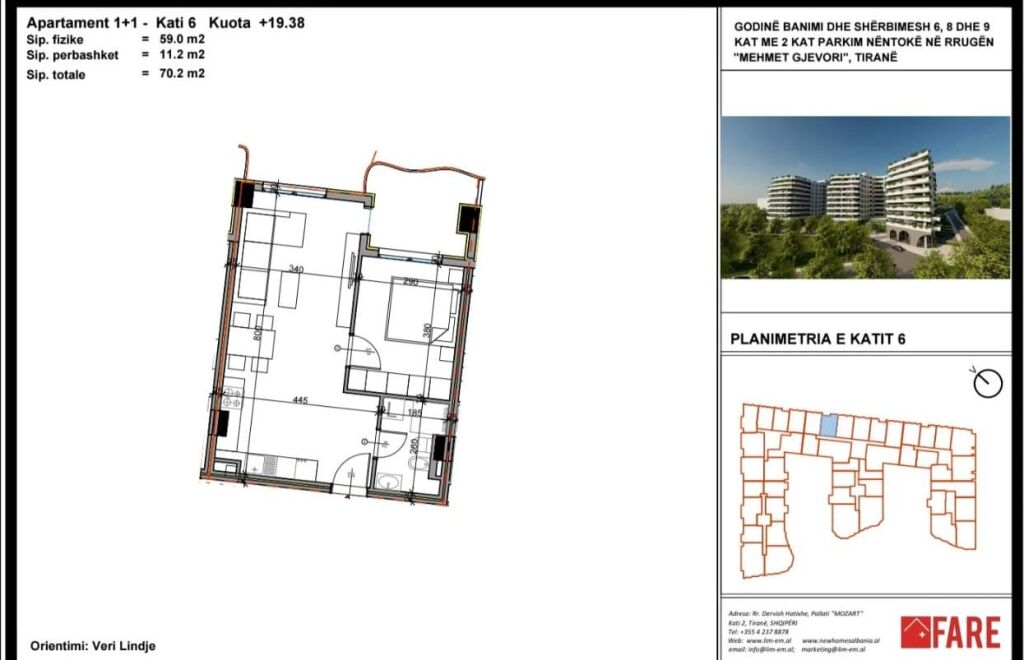 Aluna Rezidenc, Paskuqan Vendesi in vendita Appartamento 1+1