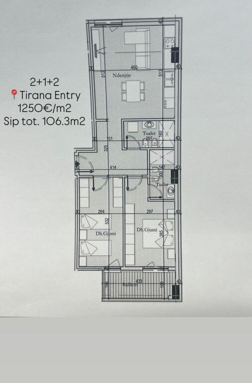 apartment for sale in Tirana entry former customs  cheaper than the construction company !!!