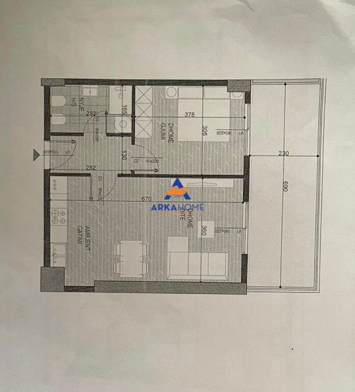 VENDESI APPARTAMENTO 1+1+ BALCONE "FUSHA E AVIACIONIT" 128.340 EURO