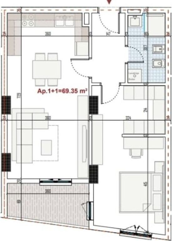 CLEARING OPPORTUNITY – 1+1 APARTMENT IN RINGSIDE RESIDENCE - PASKUQAN!