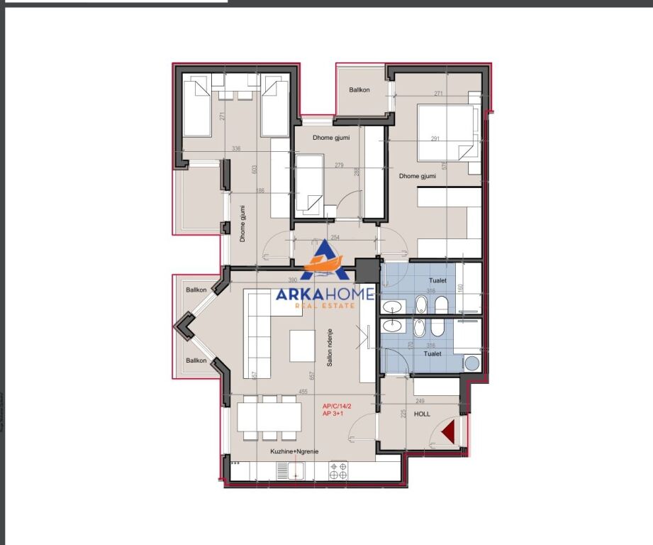FOR SALE APARTMENT 3+1+BALCONY "MUHAMET GJOLLESHA STREET, CONSTRUCTION ENGINEERING" 377,500 EURO