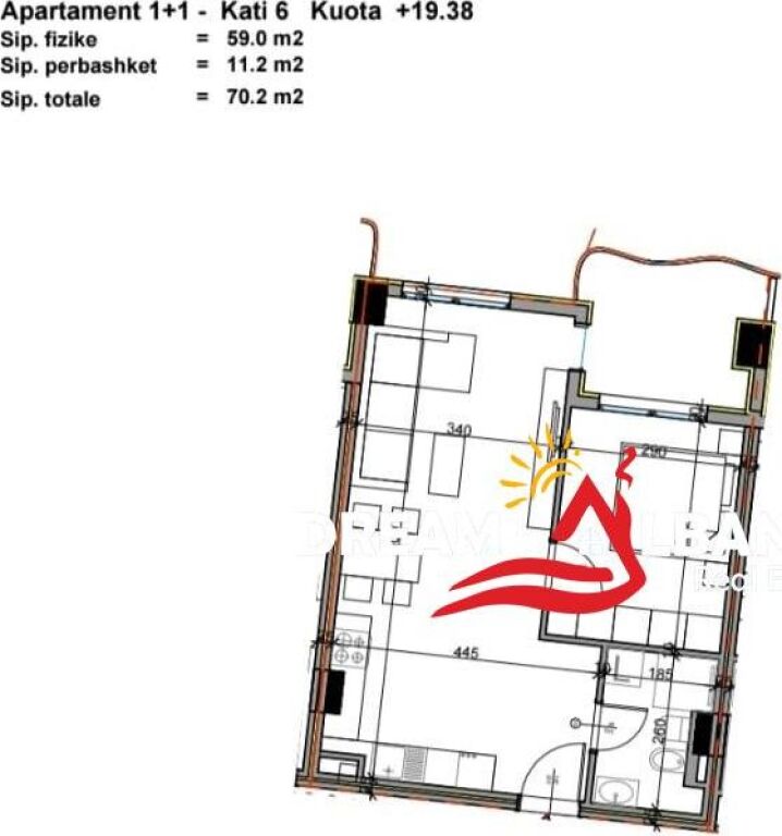 Apartment 1+1 for Sale Mehmet Gjevori St., Paskuqan (ID 41111532)