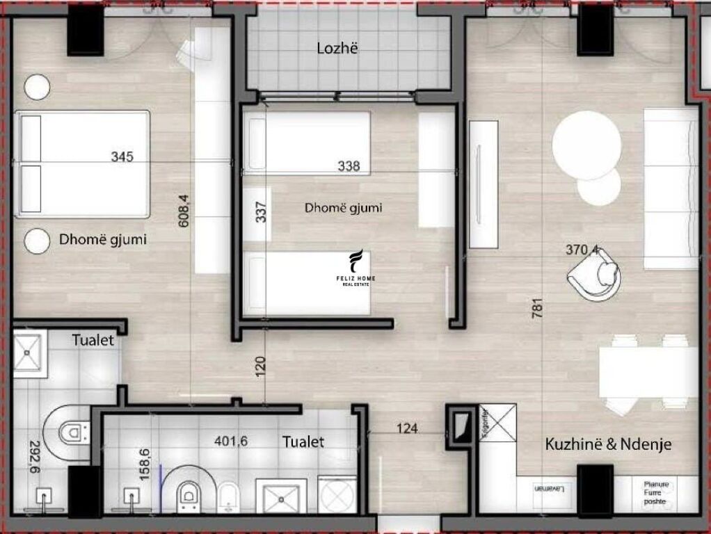 VENDESI APPARTAMENTO 2+1 PORCELAN 155.500 EURO FH-59056
