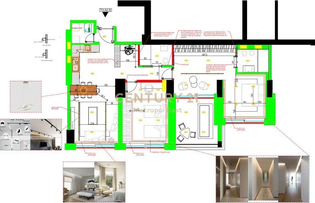 Apartment 2+1 for Rent in Down Town One, Elbasanit Street