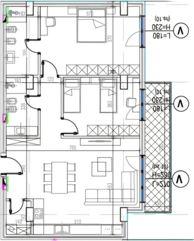Apartment 2+1 for sale Koder Dielli 2