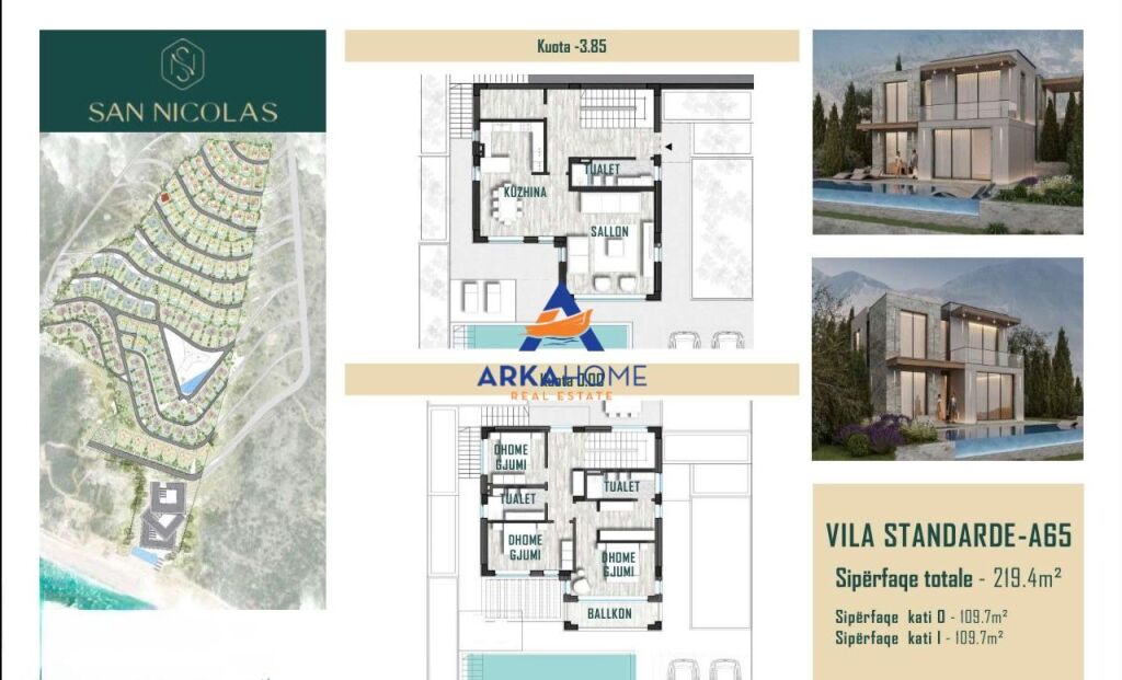 SHITET VILË INDIVIDUALE STANDARTE "PALASE, VLORE" 1.200.000 EURO