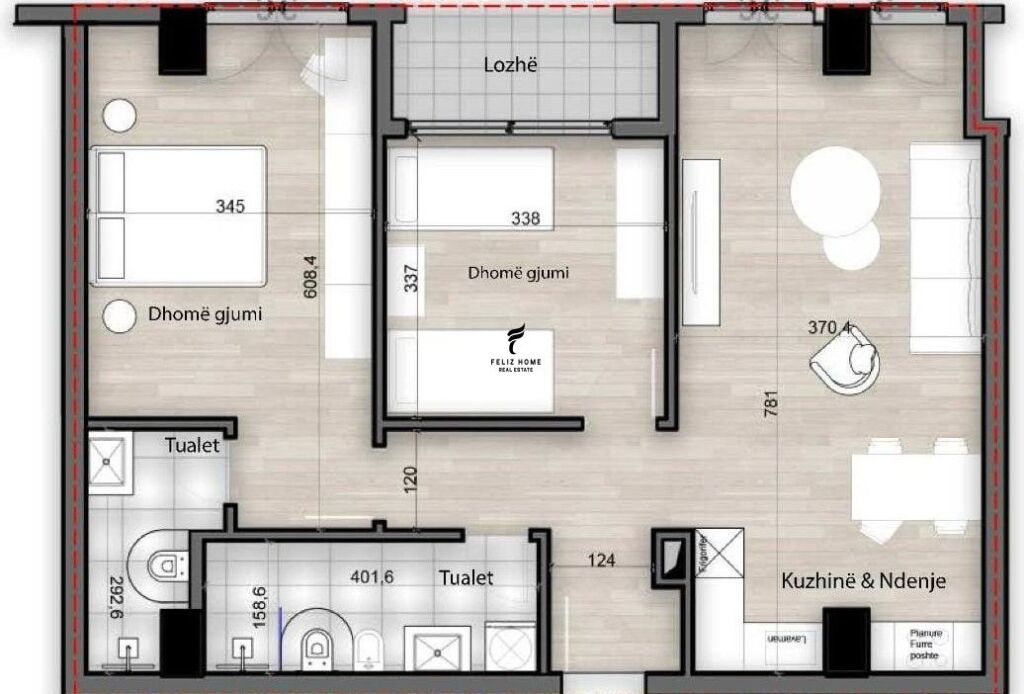 VENDESI APPARTAMENTO 2+1 PORCELAN 155.500 EURO FH-59056