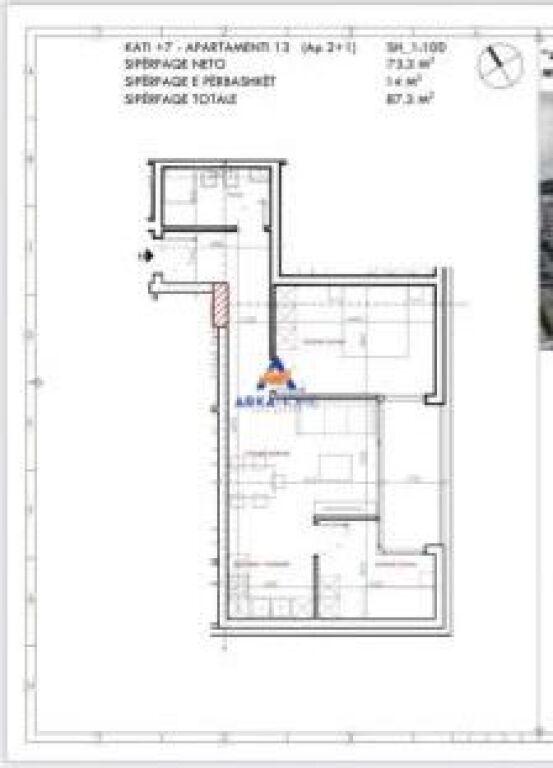 SHITET APARTAMENT 2+1+BALLKON "ASTIR, RRUGA TEODOR KEKO" 105.000 EURO