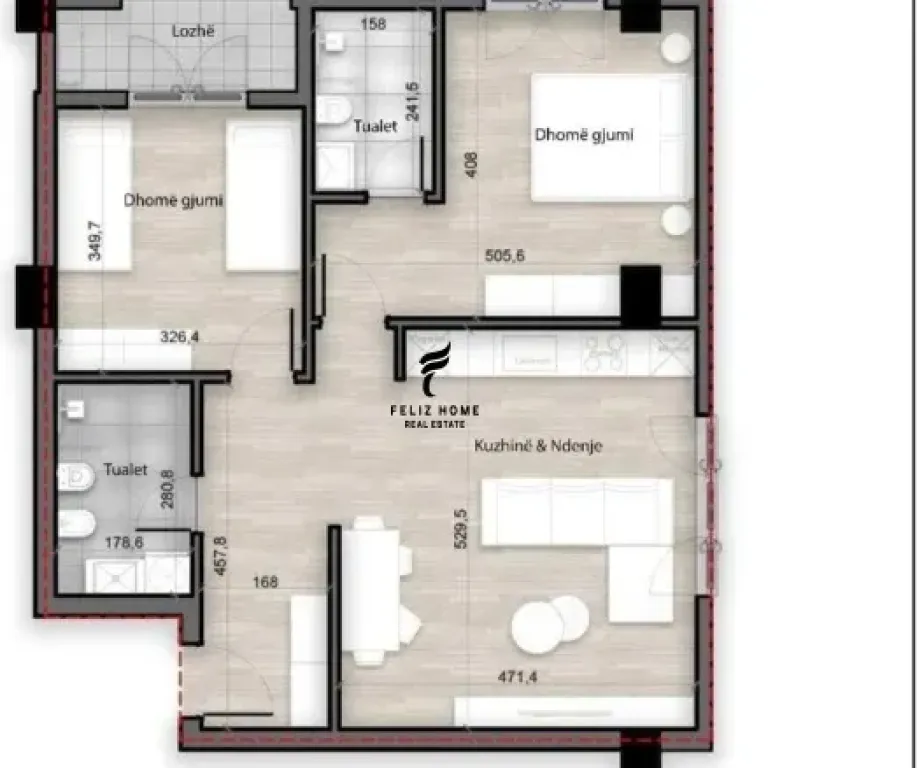 VENDESI APPARTAMENTO 2+1 PORCELAN 155.000 EURO FH-59190