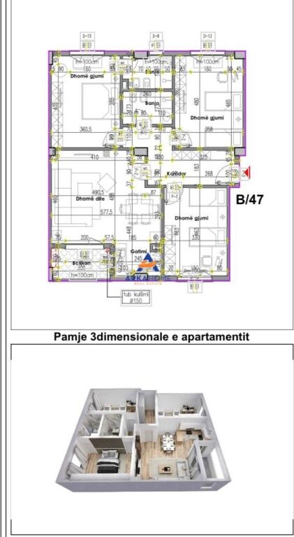 FOR SALE APARTMENT 3+1+BALCONY "NEAR REPORT TV, FORMER PARK" 305,800 EURO