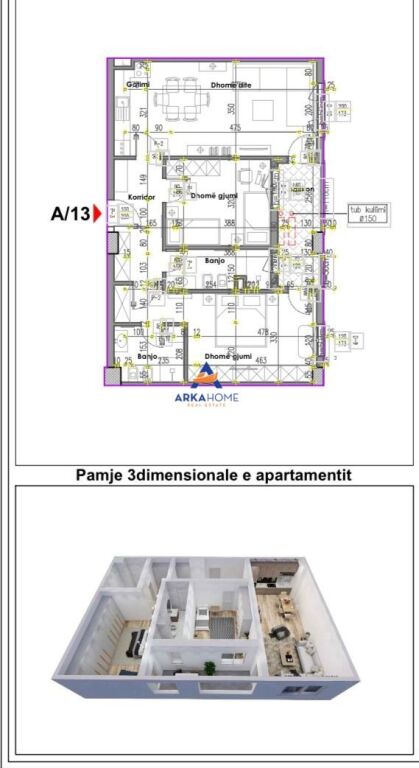 FOR SALE APARTMENT 2+1+BALCONY "NEAR REPORT TV, FORMER PARK" 241,000 EURO