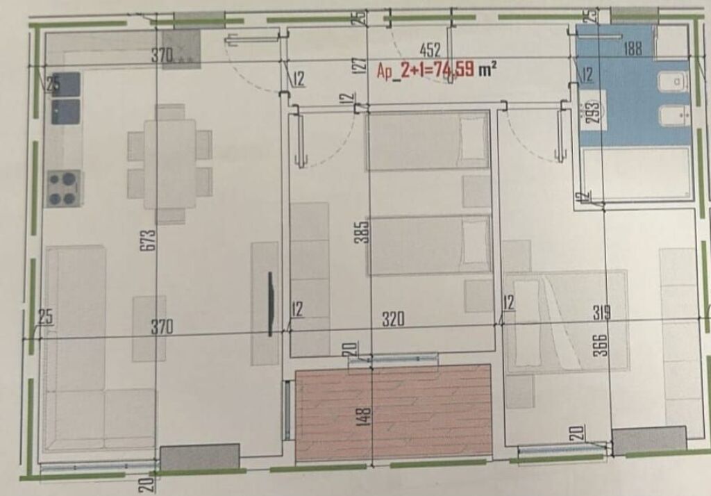 SHITET APARTAMENT 2+1 NË PASKUQAN