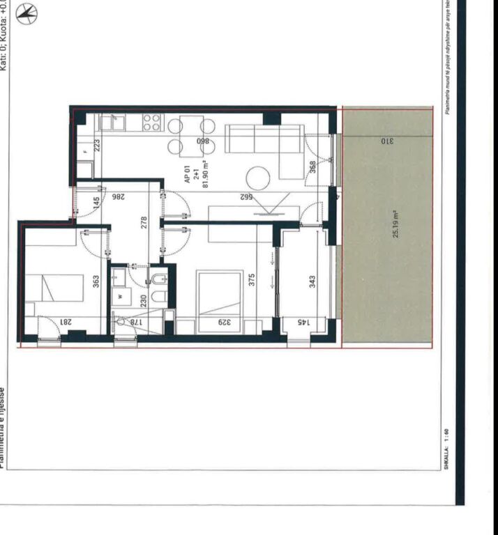 Apartament ne shitje 2+1