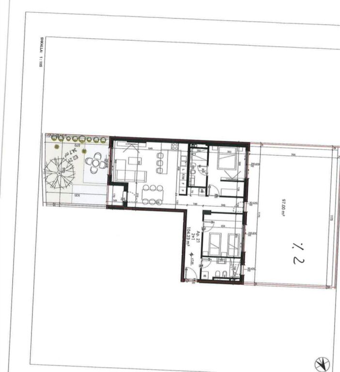 Apartament ne shitje 2+1+2