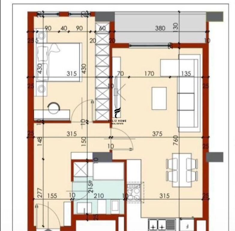 SHITET APARTAMENT 1+1 RRUGA E DIBRES 150.000 EURO FH-64472