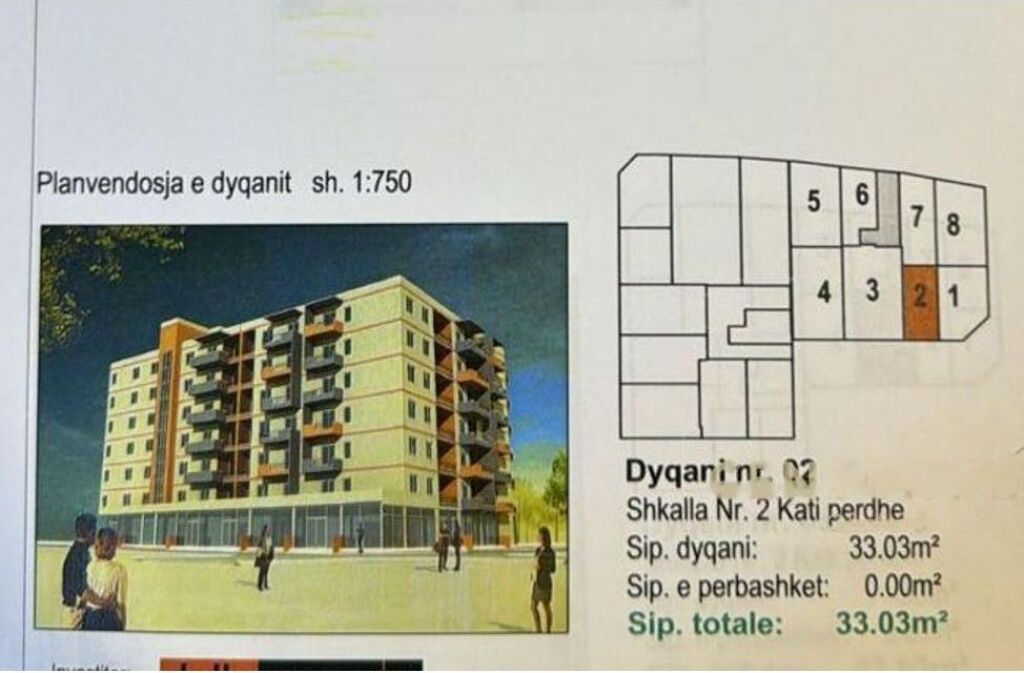 33,03 m2 AREA COMMERCIALE IN VENDITA NELL'AREA DI FRESKU.