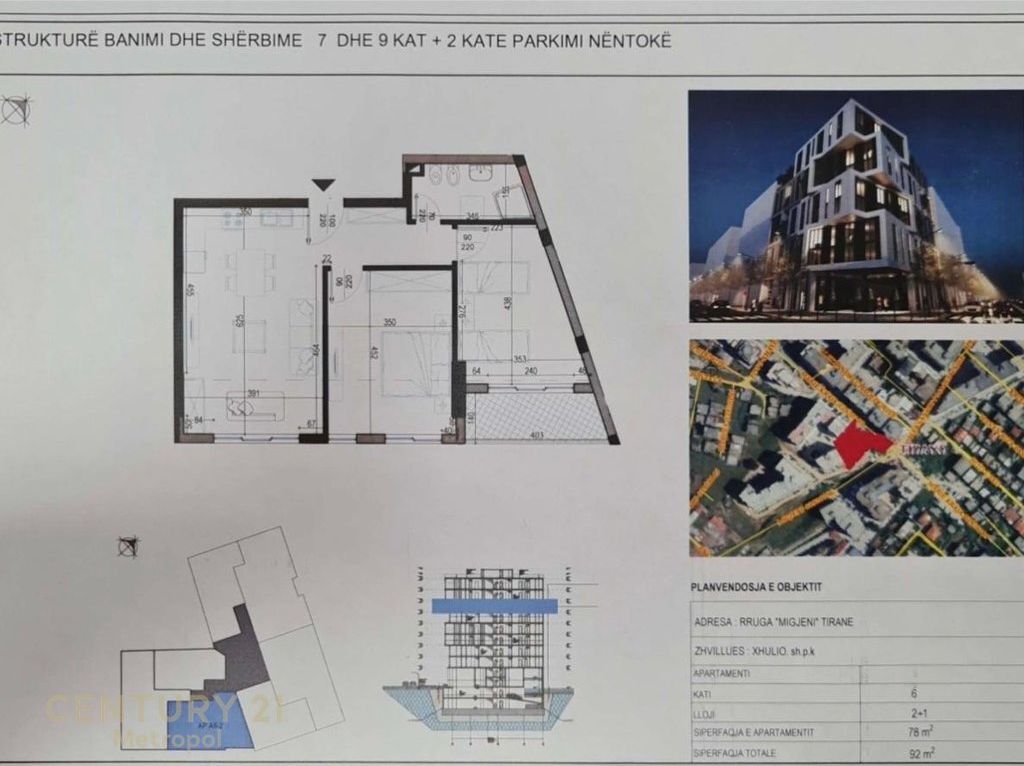 Apartment 2+1+Parking Space for sale in Astir! 179,000 € Total Area  92m2