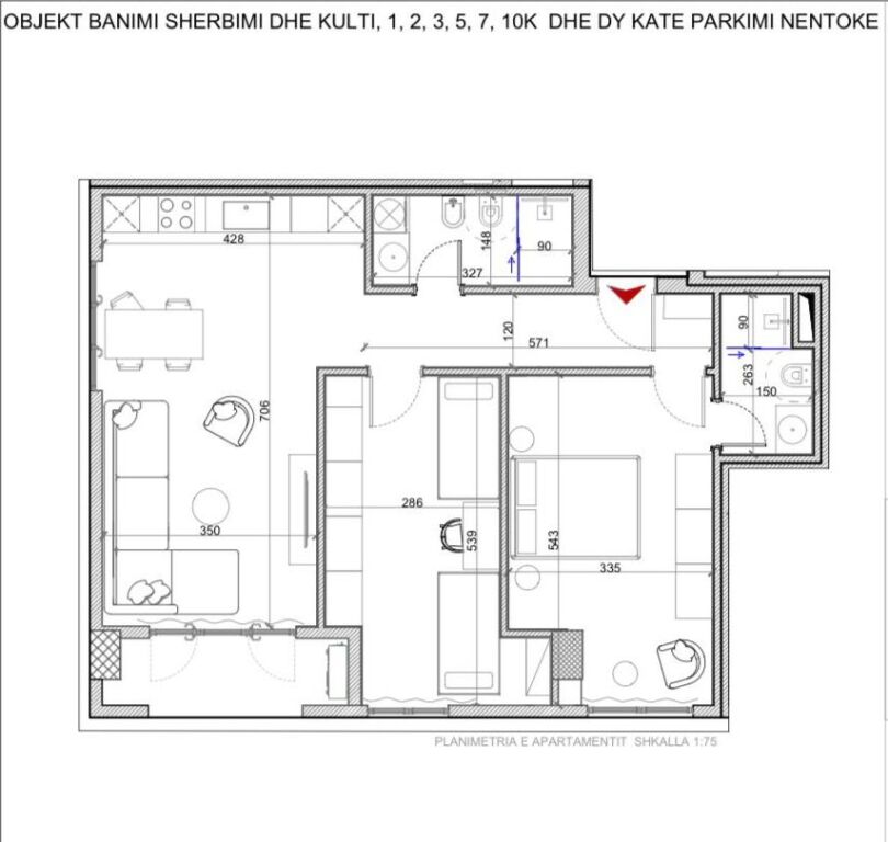 Apartament 2+1+2 ne shitje , Residenca Splendor