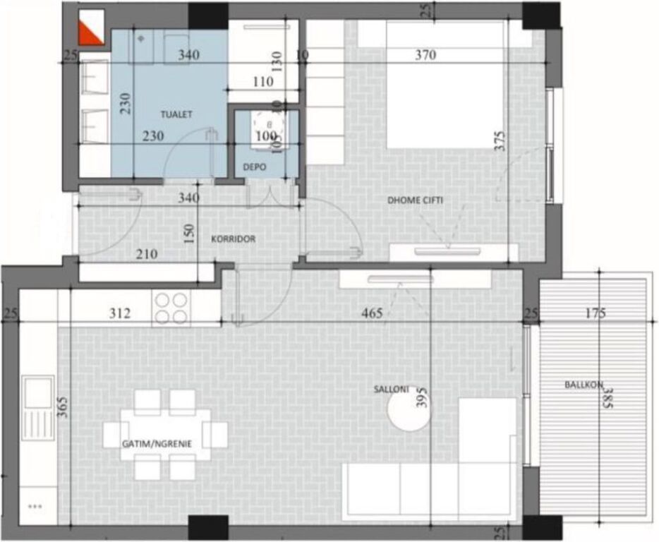 ☀️ Apartament 1+1 në Shitje  MUNDESI PER KESTE