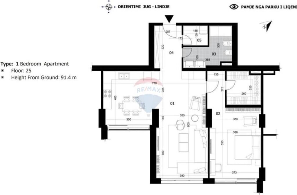 SHITET APARTAMENT 1+1 TEK DOWNTOWN 1
