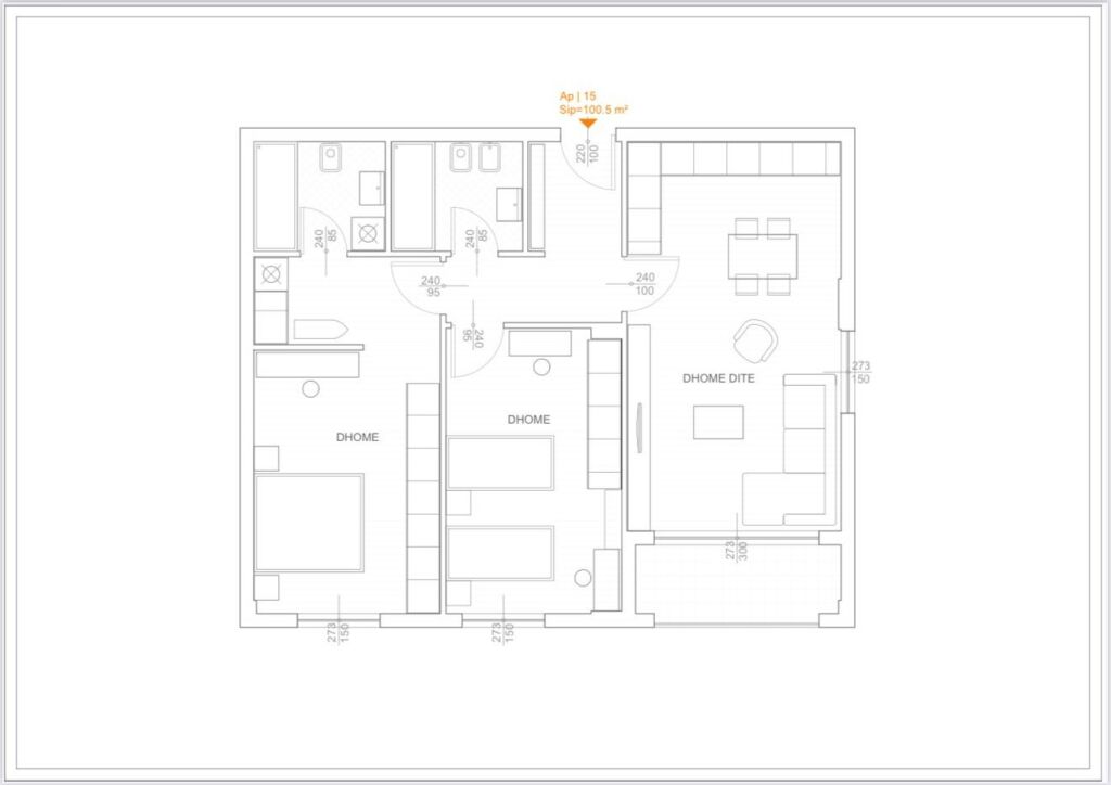 Shitet apartament 2+1 te Liqeni i Farkes