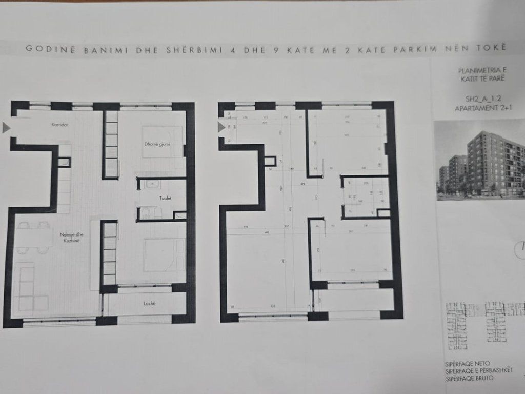 SHITET APARTAMENT 2+1 – Rruga Siri Kodra, Tiranë