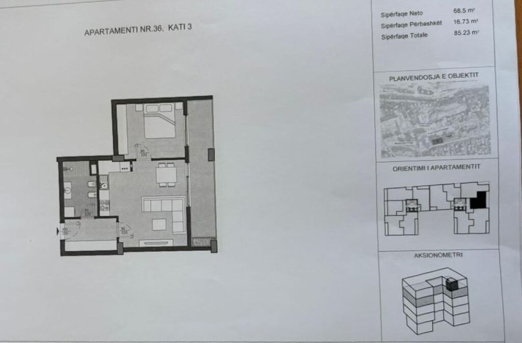 Apartament 1+1 per shitje 5 Maji !