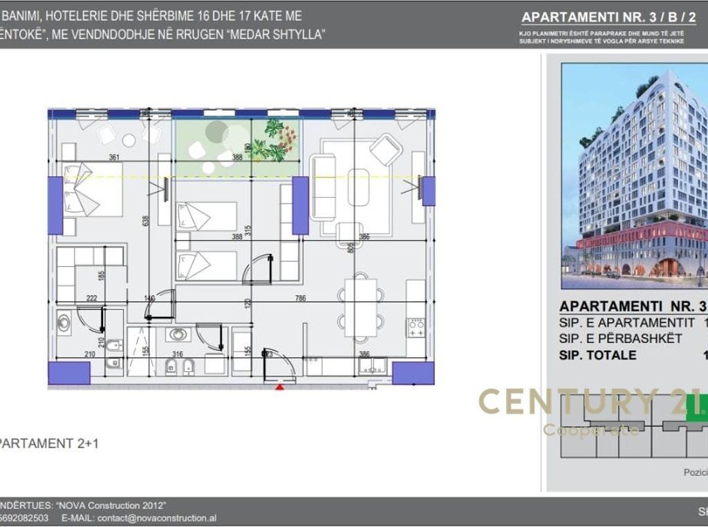 SHESIM APARTAMENT 2+1+2 TEK KOMUNA E PARISIT