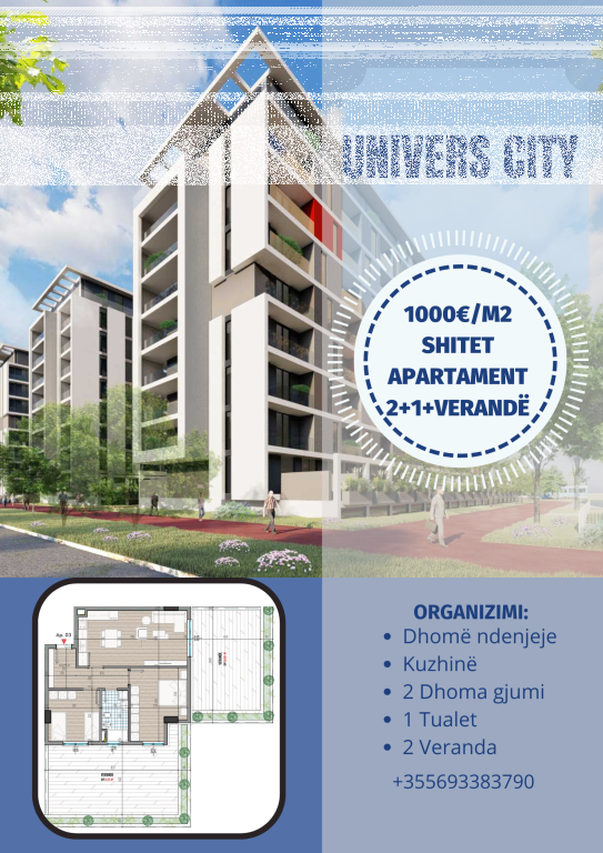 Appartamento 2+1+ Veranda Univers City in Vendita