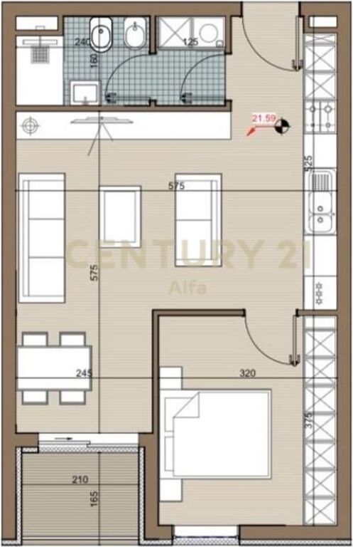 Appartamento 1+1 in vendita a Riviera Residence, Kamez!