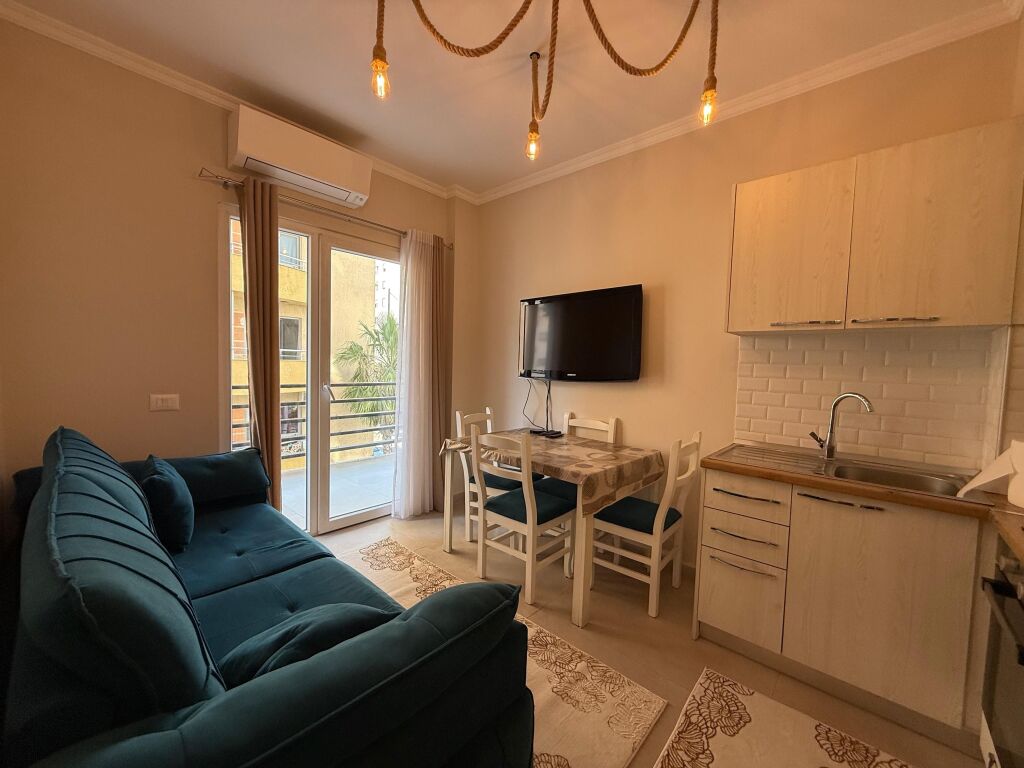Jepet me qera apartament 1+1 – Plazh, Durrës (Rrota e Kuqe)