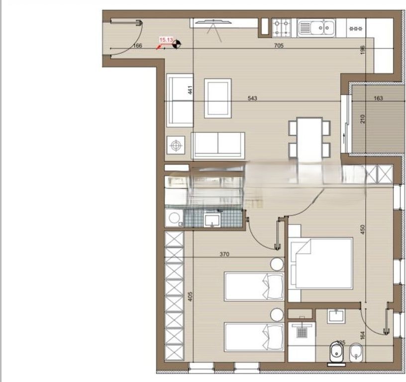 Apartment 2+1+2 bathrooms for sale at Riviera Residence, Kamez! 84,200 €