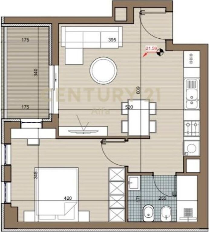 Appartamento 1+1 in vendita a Riviera Residence, Kamez!