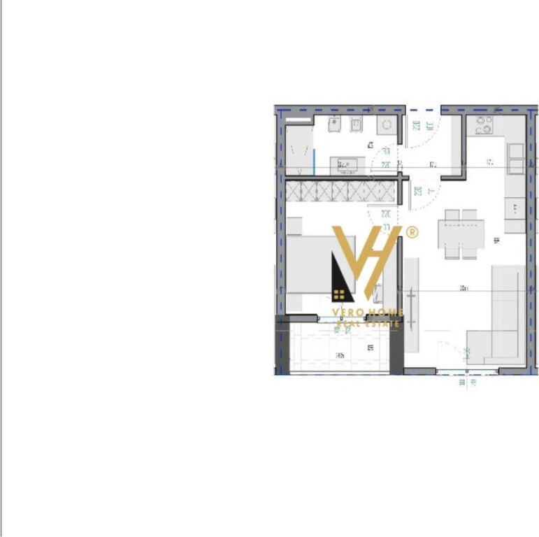 FOR SALE APARTMENT 1+1+BLK AT RESIDENCE BOVILLA, KAMEZ 62,000 EURO