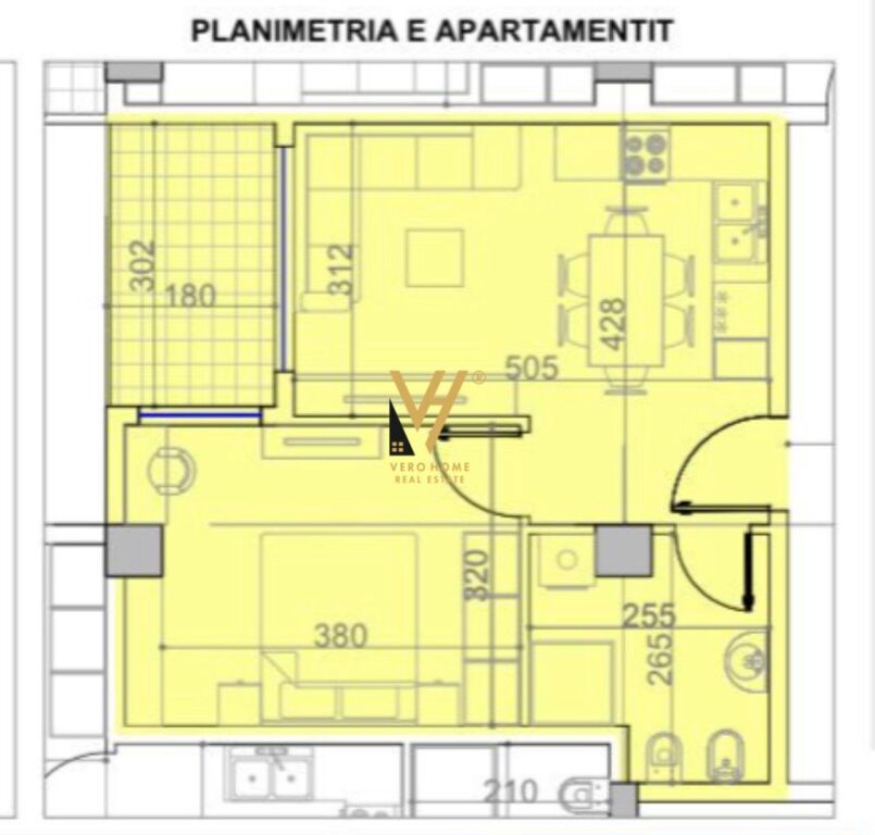 VENDESI APPARTAMENTO 1+1+BLK A BEL FIORI 1, PASKUQAN 80.000 EURO