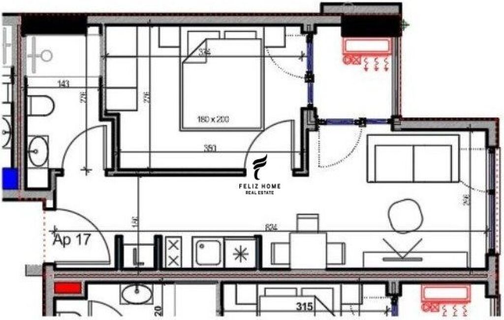 SHITET APARTAMENT 1+1 RRUGA KAVAJES 105.000EURO FH-65099