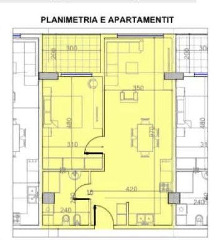 Apartament 1+1 per shitje ne Paskuqan