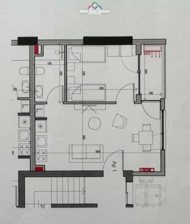 Apartment For Sale 1+1 Near American Hospital 3 ( ID B110552) Tirana
