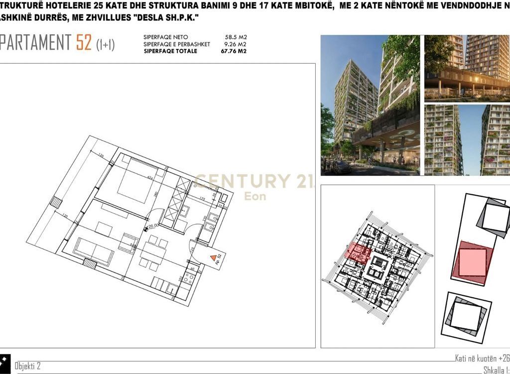 APARTAMENT 1+1 PER SHITJE TEK "DESLA TOWER" PLAZH,DURRES !