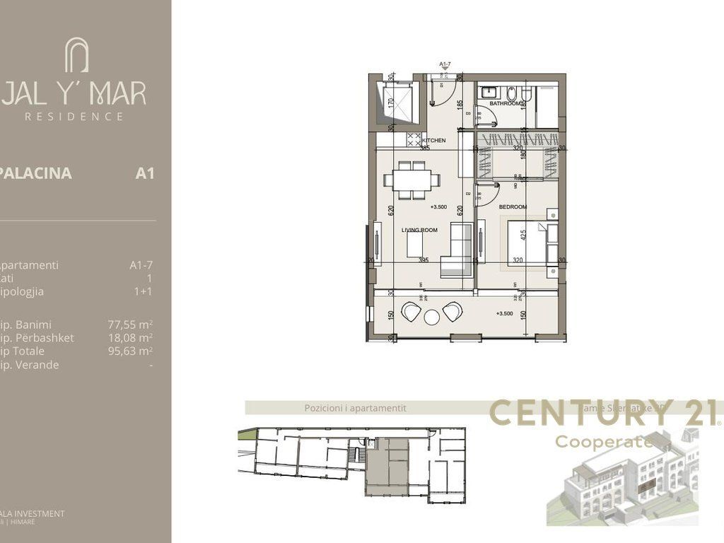LAST APARTMENT 1+1 IN THE JAL Y MAR RESIDENCE COMPLEX! 334,700 €