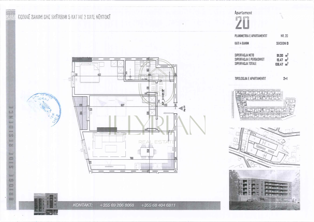 Apartament 2+1 për shitje ne Babrru – 106.47 m², hapësirë moderne dhe funksionale