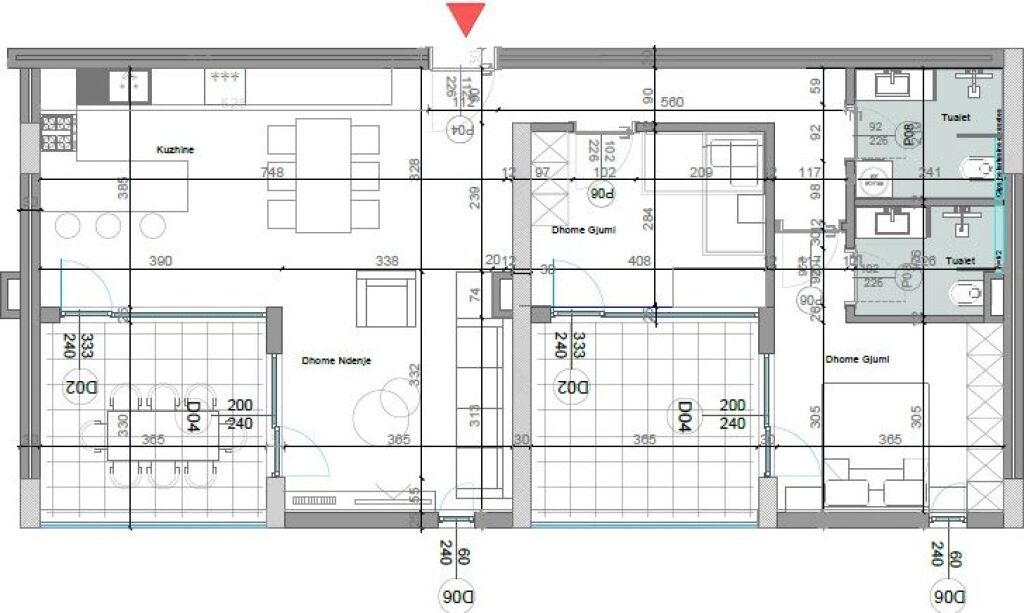 APARTAMENT 2+1+2 ME PAMJE NGA MARINA TE TURQUOISE MARINA!